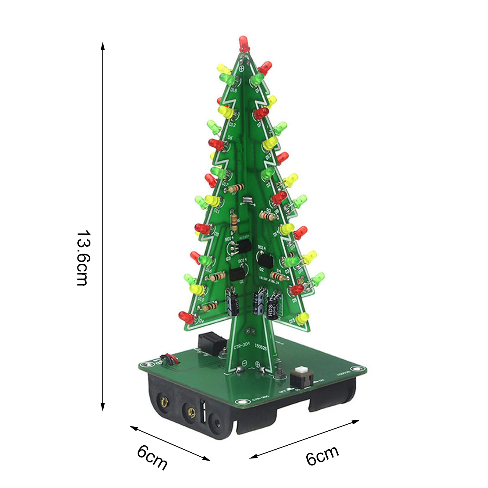 Ornament 1 Set Interesting Electronics Soldering Colorful 3D Xmas Tree Easy to Operate DIY Soldering Kit Beautiful   for Gift