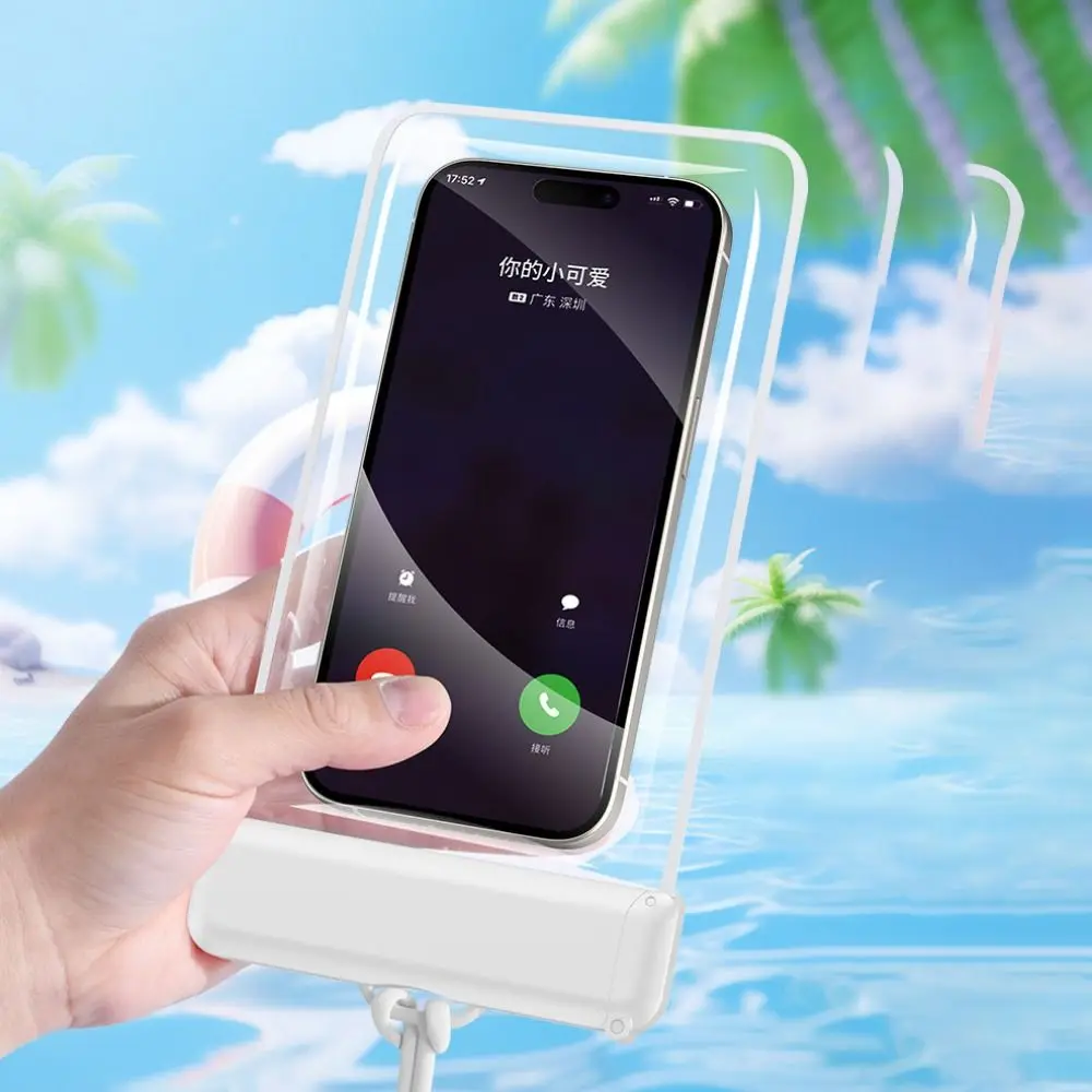 Portable Floating Waterproof Phone Bag Sealed Transparent Phone Protector Pouch Touch Screen PVC Swimming Storage Bag Drift