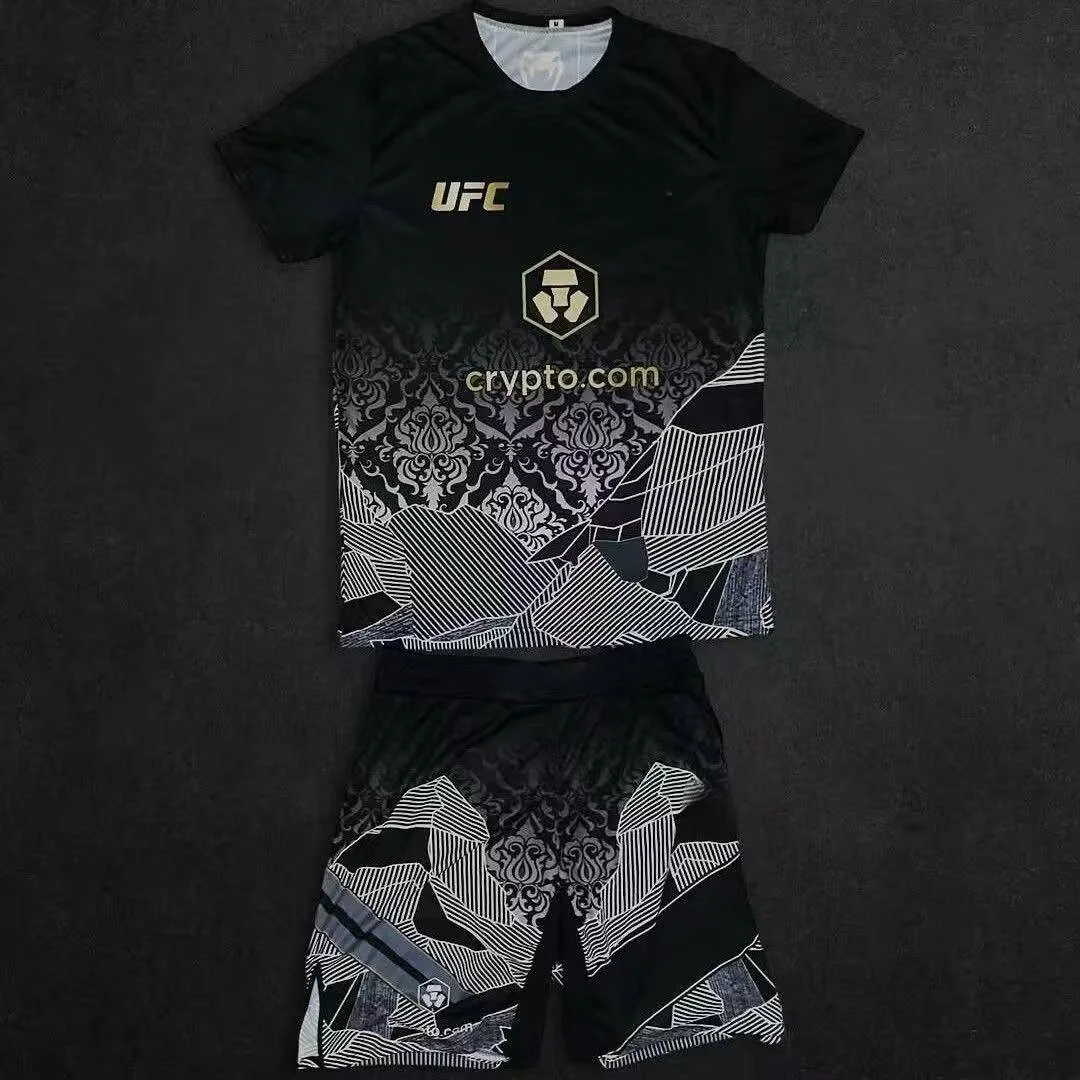 

Спортивный комплект для тренировок UFC 2026 (бокс), для мужчин и женщин, свободный крой, дышащий, быстросохнущий, влагоотводящий, детский спортивный комплект