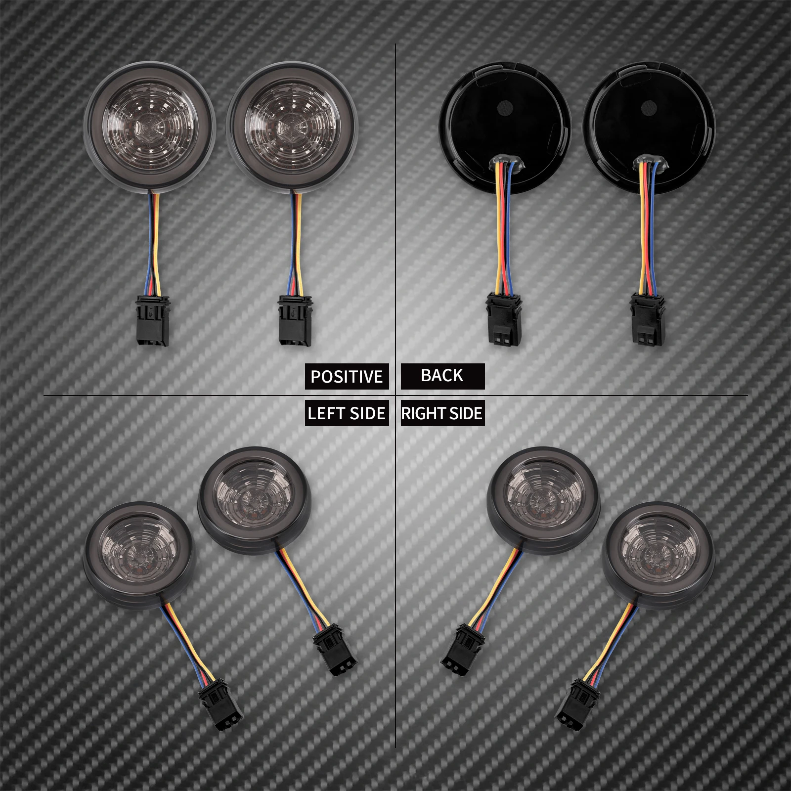 Motorcycle Rear LED Turn Signal Inserts Light Bullet Style Lamp For Harley Softail Sport Glide FLSB 2018-up Breakout FXSE 16-17