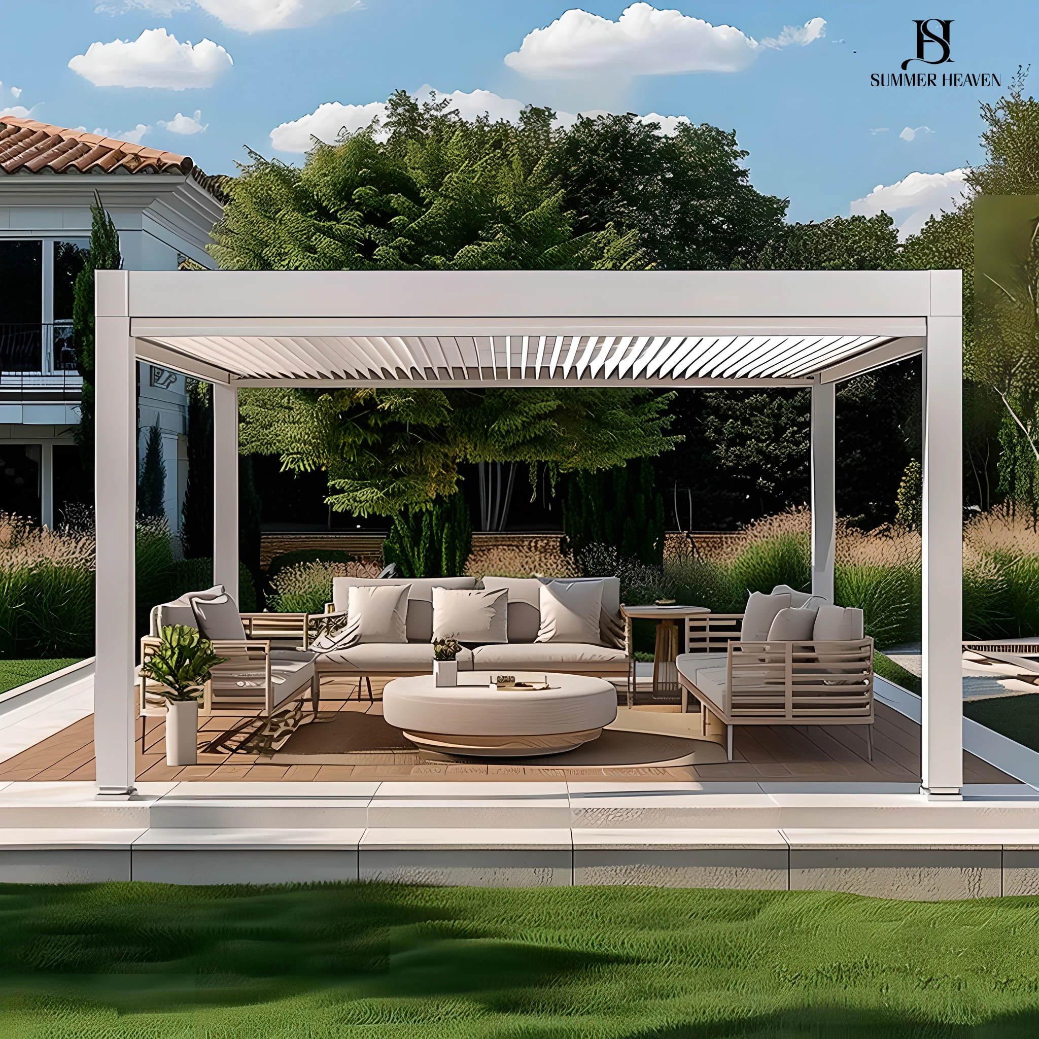 

Альтанка из алюминиевого сплава на заказ, новая уличная электрическая беседка и беседка в тропическом стиле, арочный алюминиевый павильон с фабрики