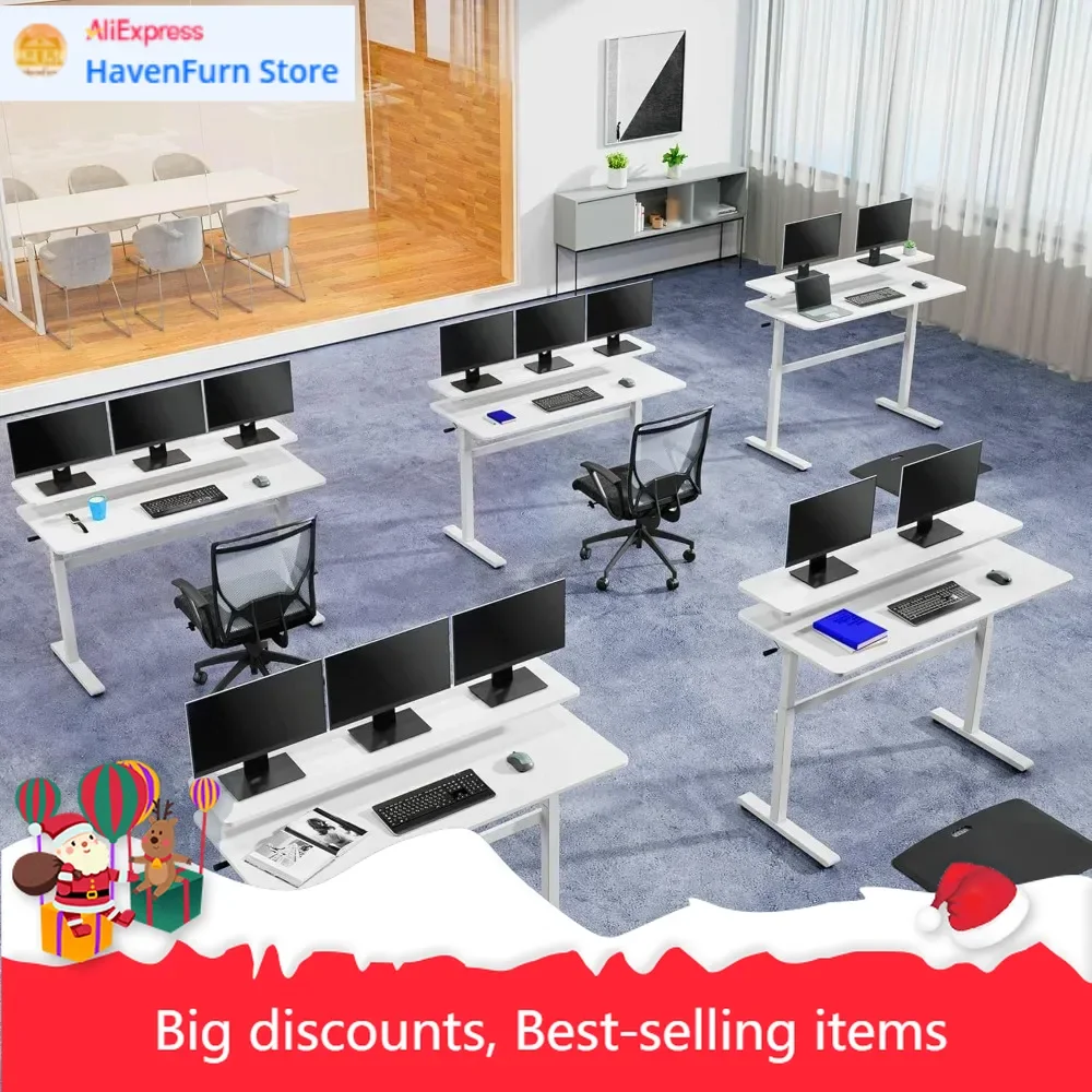 

Эргономичный регулируемый по высоте стол для работы стоя с креплением на столешницу, 55 дюймов | Конвертер для мониторов с регулировкой по высоте