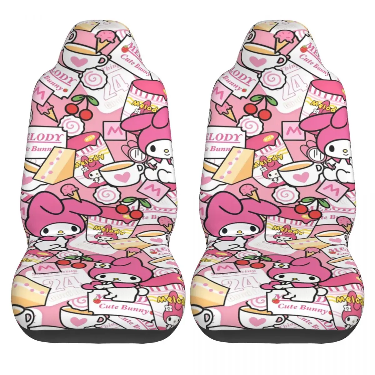 Kawaii My Melody Universal Car Seat Cover Auto Interior Suitable For All Kinds Models Seat Covers Polyester Fishing