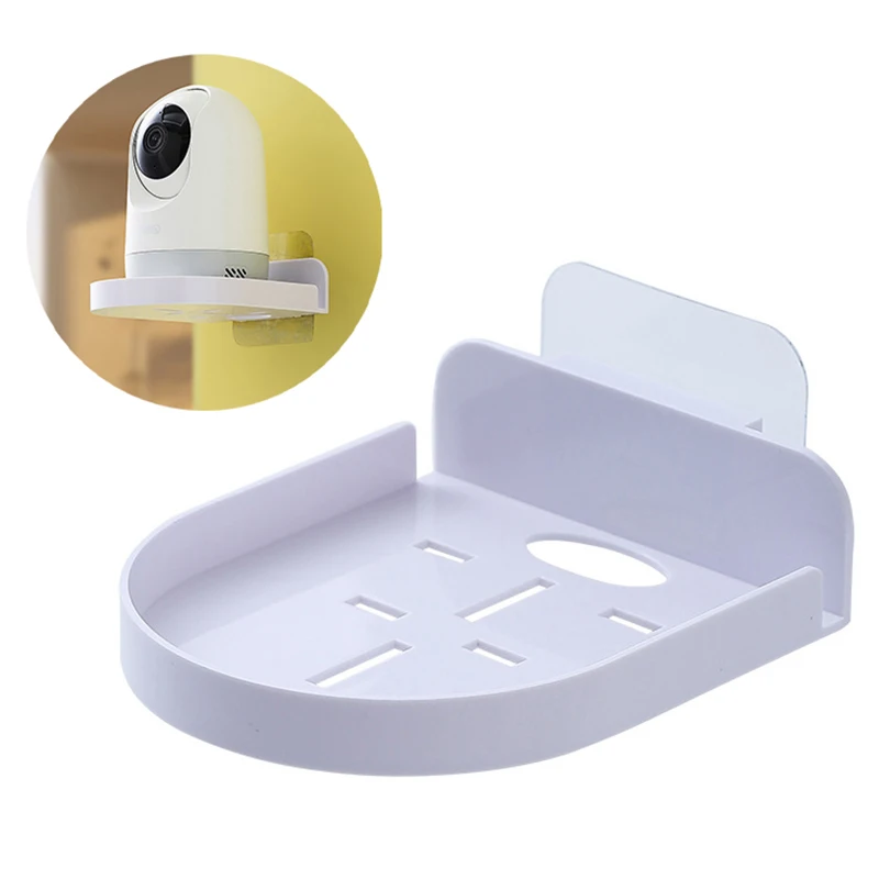 1pc Mini Punch-Free Security Surveillance Camera Stand Home Self-Adhesive Drill-free Fixer Traceless Wall-Mounted Bracket New