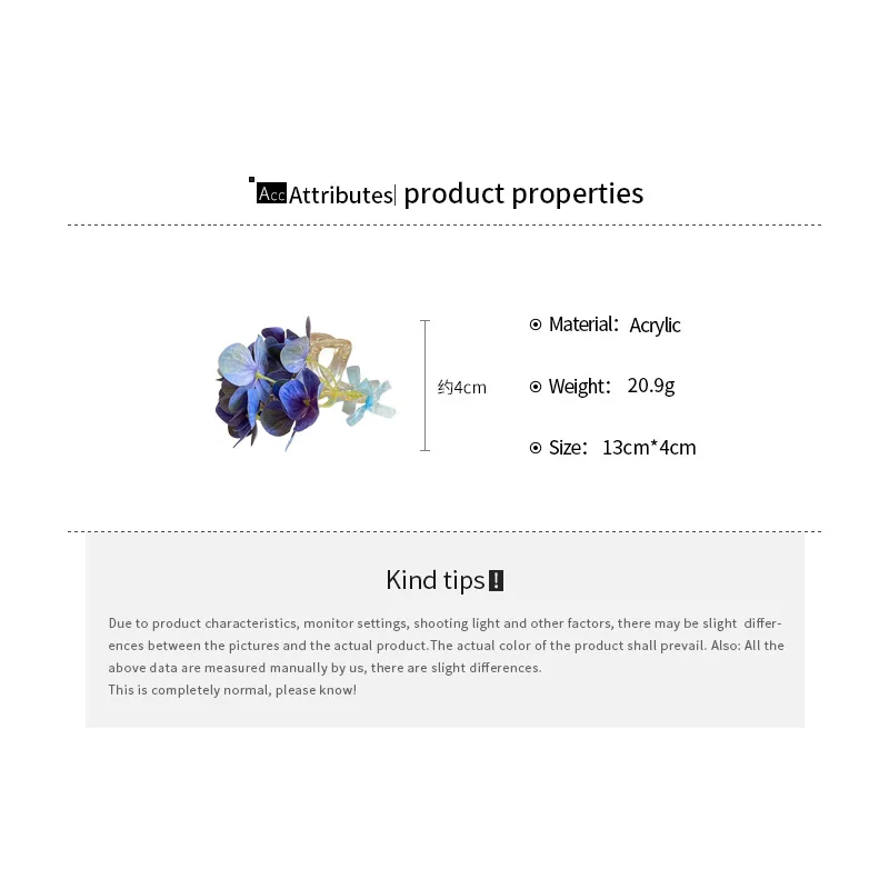 New Gradient Bow Orchid Flower Petal Large Acrylic Hair Claw Clips Women Fairycore Shark Clip Sweet Light Luxury Accessories Y