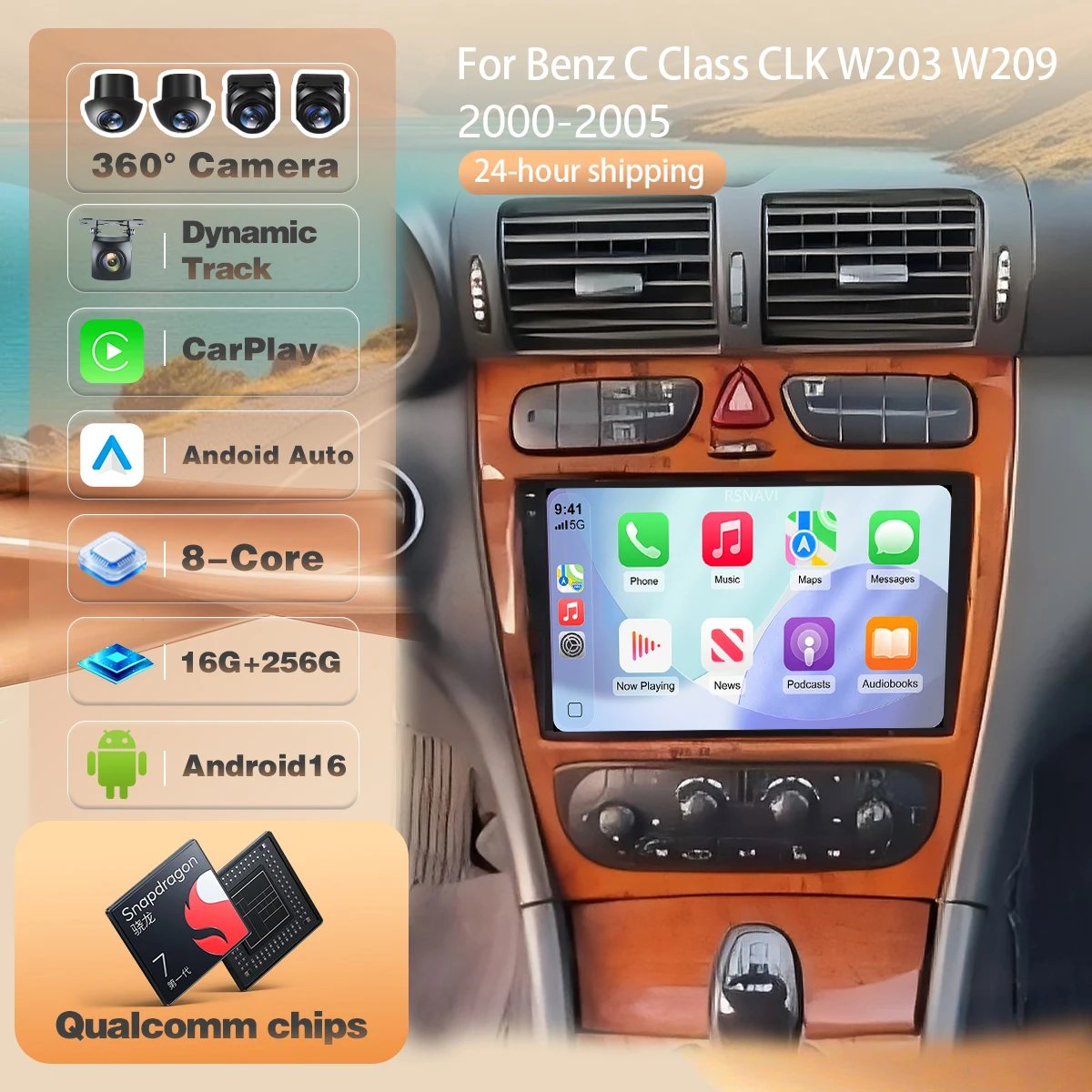 Car Dsp With Android App Control - For Benz C-Class W203 C200 C320