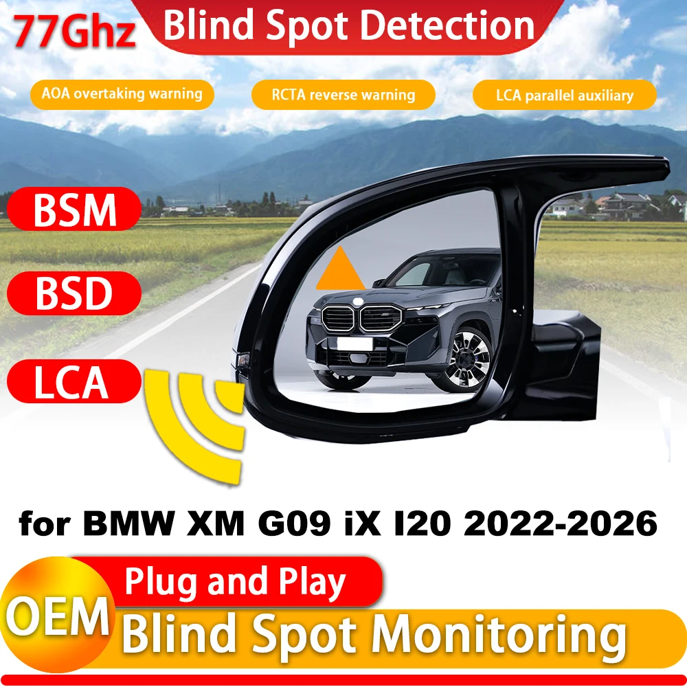for BMW XM G09 iX I20 2022 2023 2024 2025 2026 Blind Spot Monitoring Information Detection Assist System 77Ghz Millimeter Wave