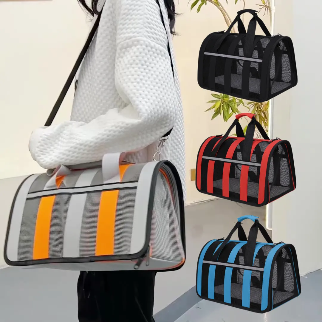 

Large-capacity cat bag, suitable for all seasons, can be carried diagonally, breathable for pets when going out, foldable