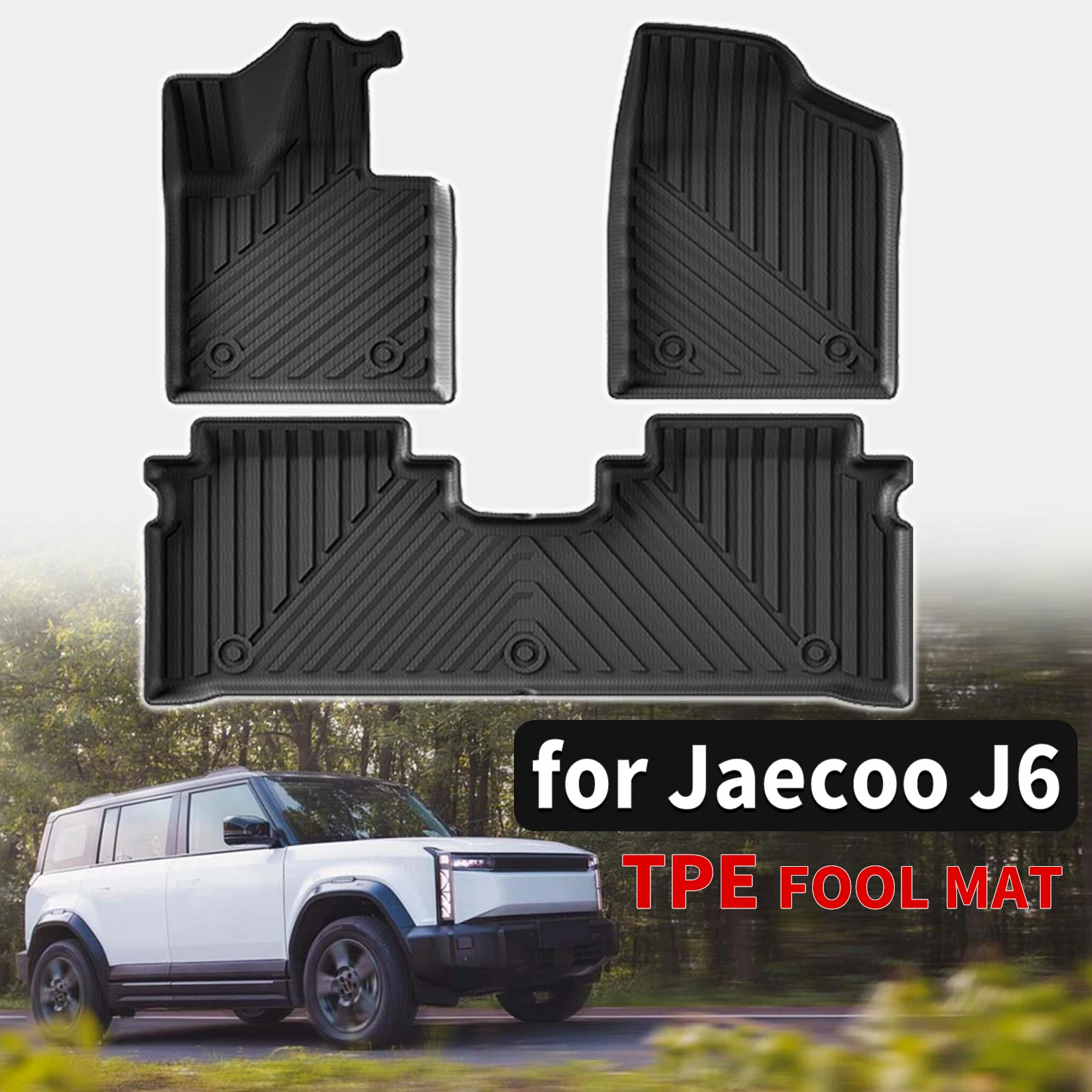 Durable Weatherproof TPE Car Floor mats Liners for Chery iCAR 03 Jaecoo 6 2024 2025 2026 Non-Slip Design Easy Clean Accessories