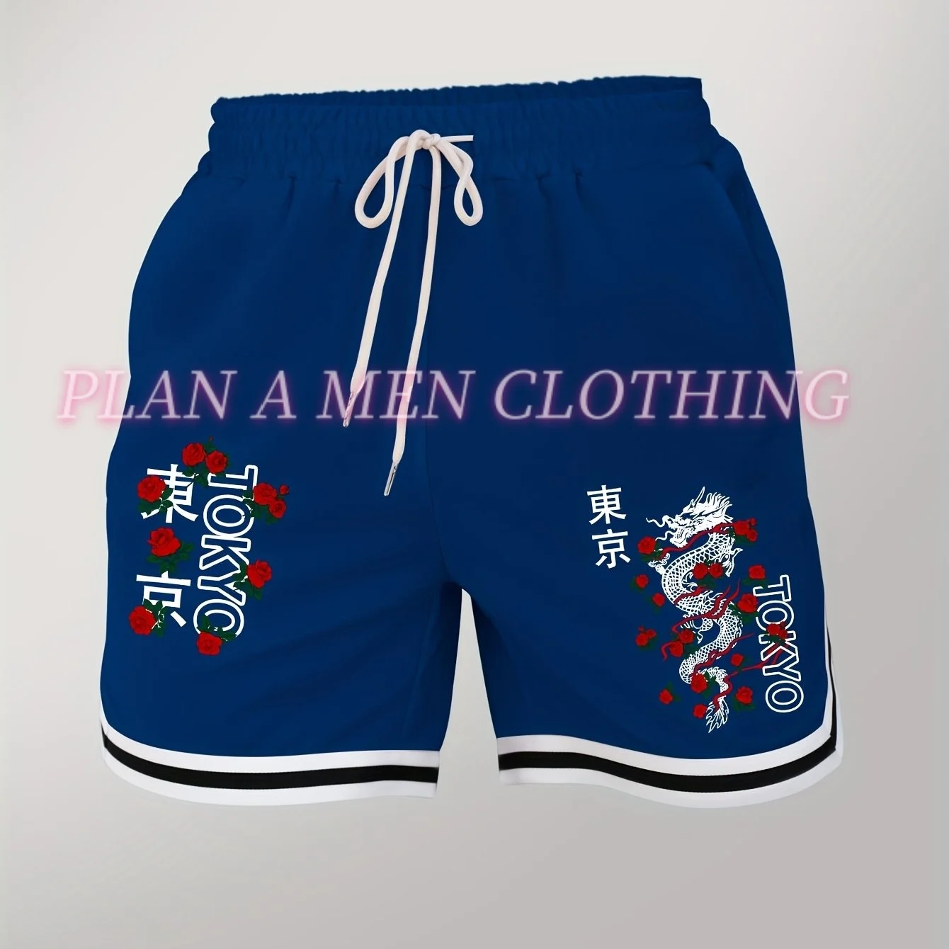 

Men Tokyo DRAGON Print men shorts Outdoors Exercise Adult Shorts 2024 Street Life Men's Drawstring beach Shorts men clothing