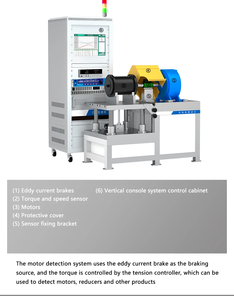 Motor Test Bench for Mechanical Automation Industry with Magnetic Powder Dynamometer