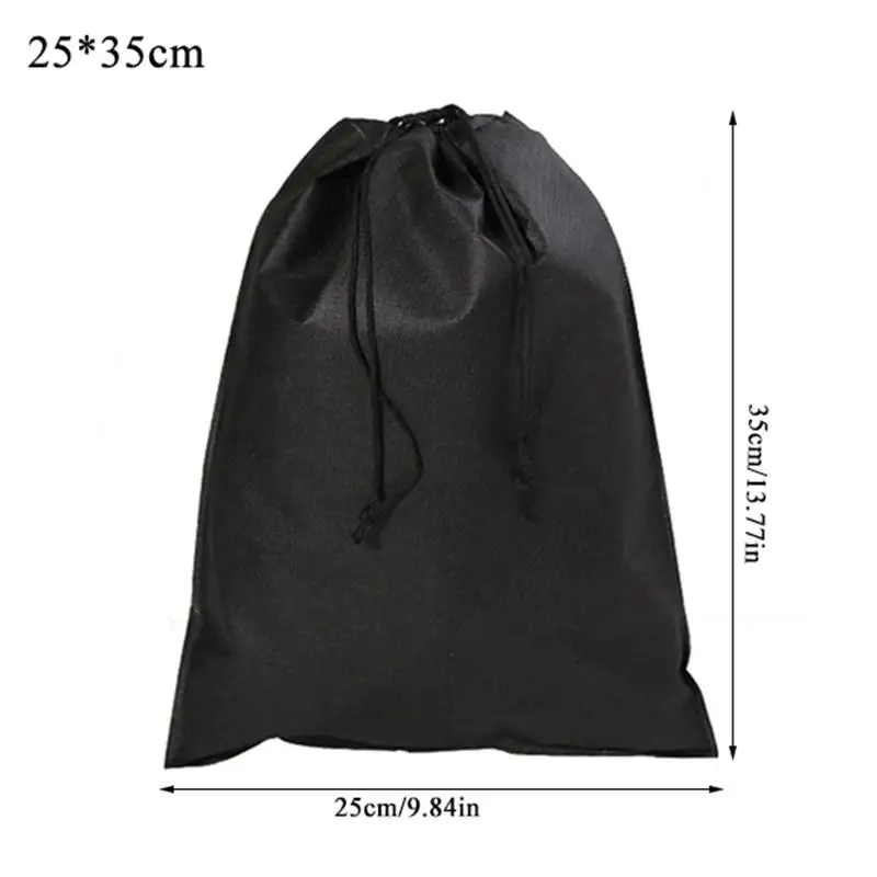 Travel Pouch Portable Tote Drawstring Storage Bag Non-Woven Dustproof Drawstring Shoes Bag Travel Accessories Organizer