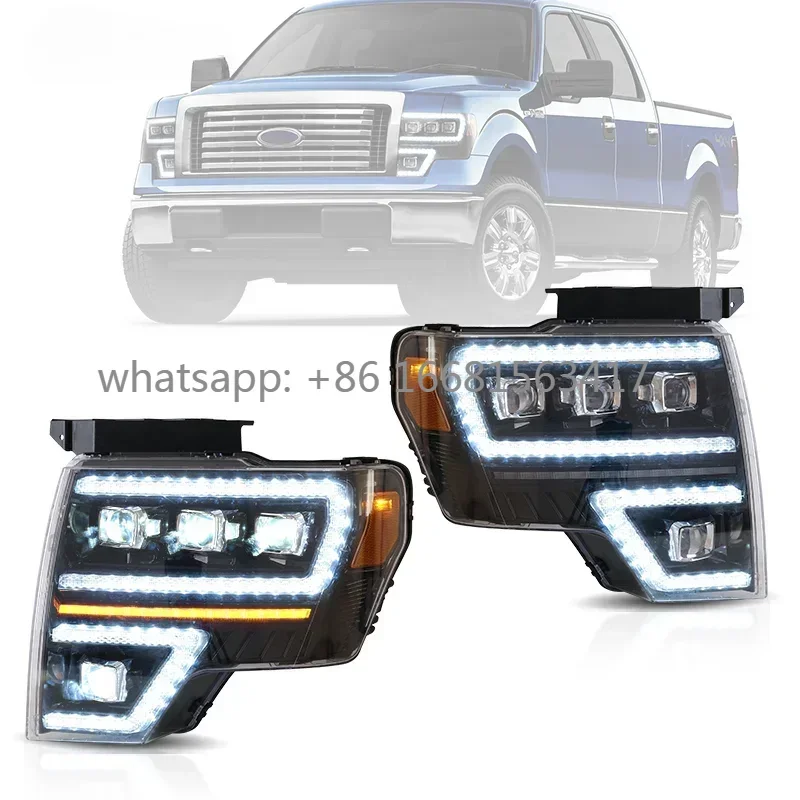 Factory Wholesale Head Light Car Part Front Head Lamp For Ford F150 09-14 XL STX XLT FX2 Lariat FX4 King Ranch SVT Raptor