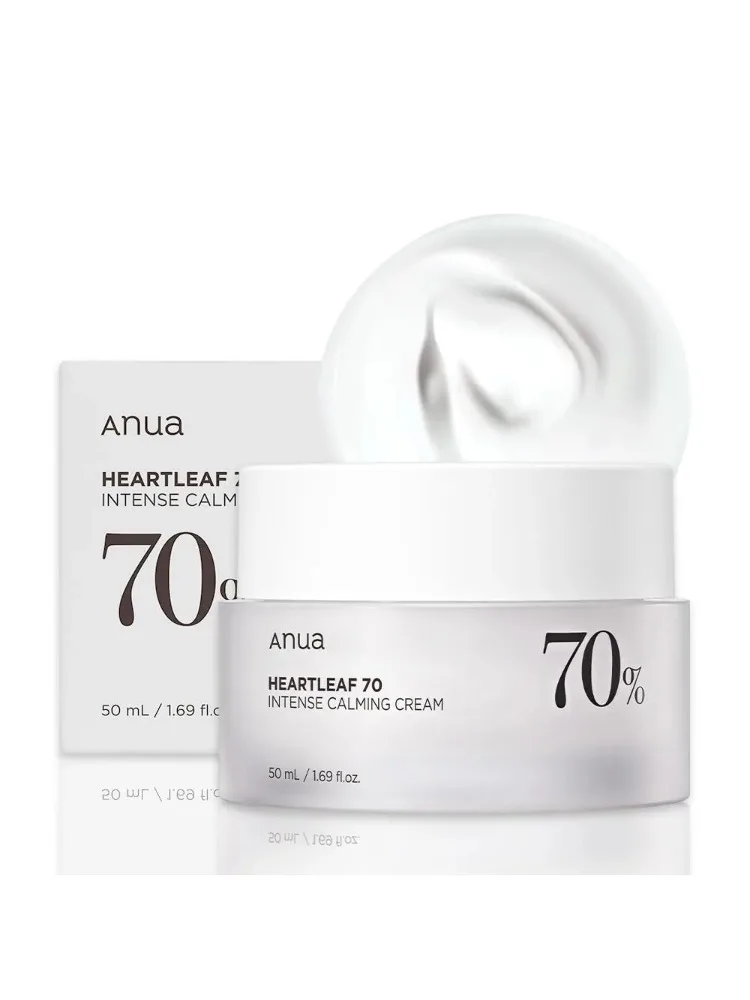 ANUA Heartleaf 70 Intense Calming Cream with Ceramides, Panthenol, Heartleaf Extract, Korean Skincare 50ml