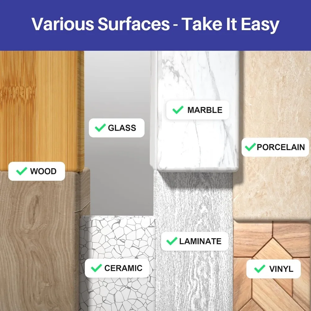 Flat Mop and Bucket Set with Extendable Handle, Microfiber Pads for Hardwood Floors and Walls