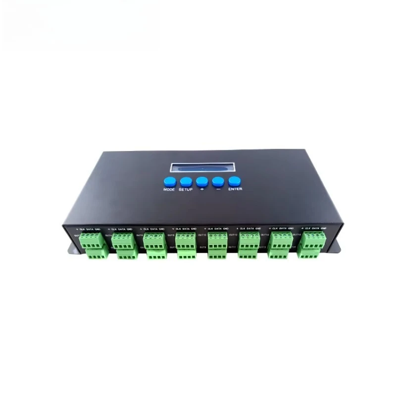 BC‑216 Manual 16‑Port DMX Artnet Controller DC12V Pixel LED Light Controller RoHS Certified Stage Lighting Signal Control Module