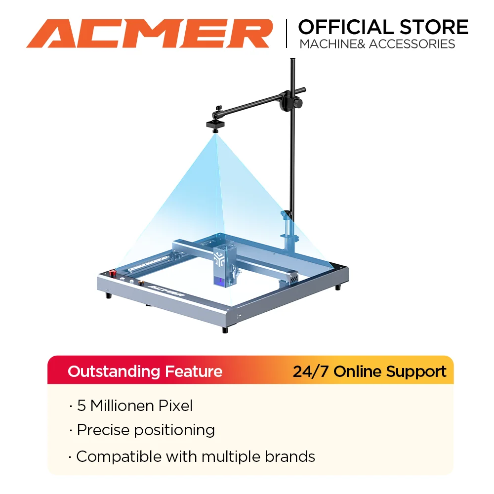 

ACMER A500 Laser Camera 5 million pixels HD Industrial Camera with multiple brands of laser engraving and cutting machines