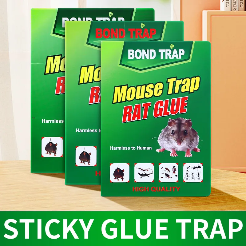 2026 Мощная клейовая ловушка для крыс — большая доска для ловли грызунов с приманкой для аромата арахиса, прочный клейкий убийца мышей для дома и склада