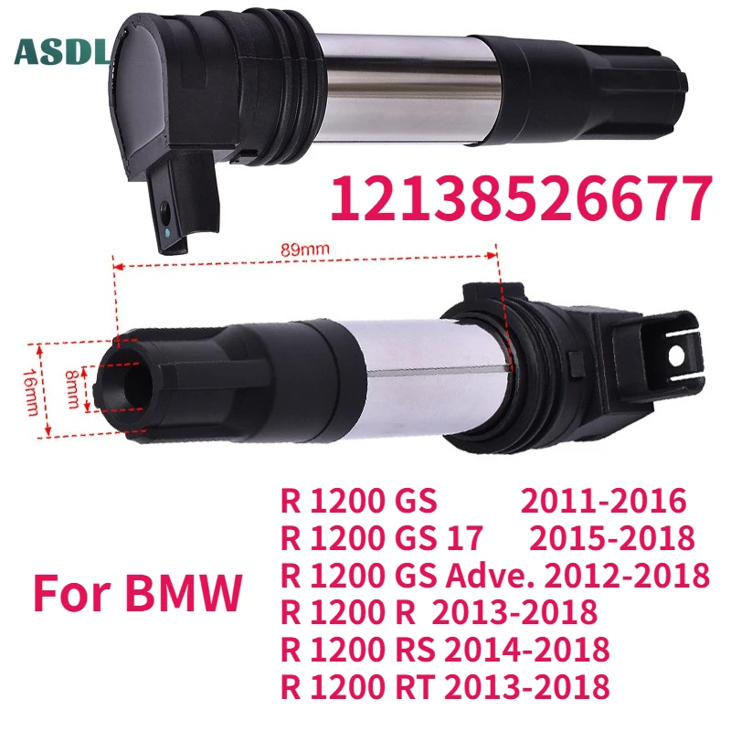 12138526677 Ignition Coil For BMW R 1200 GS R1200GS R 1200 GS Adve R1200 R RS RT R1200R R1200RS Motor Spark Plug Caps Replace