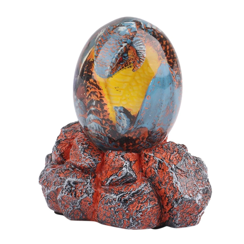 

Ornamental Collection Decorative Dinosaur Egg Statue Resin Realistic Crystal Dragon Egg Home Decoration