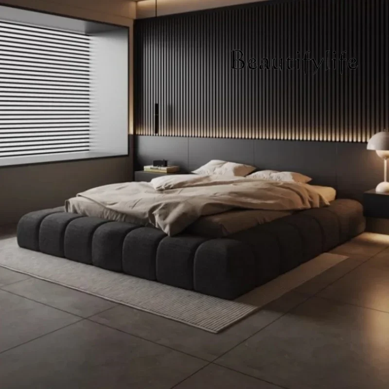 

W Frame High End Bed Aesthetics Tatami Minimalist Wedding Confortable Bed Master Bedroom Fashionable Design Muebles Furniture