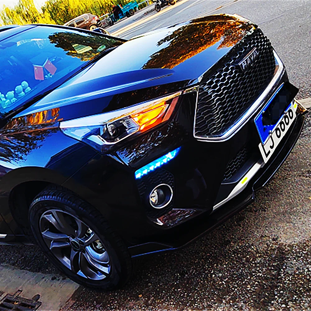 For Haval H6 H4 M6 F7 X F5 H7 GT HS Front Bumper Splitter Lip Chin Diffuser Protector Guard Body Kit Car Tuning Accessories Part