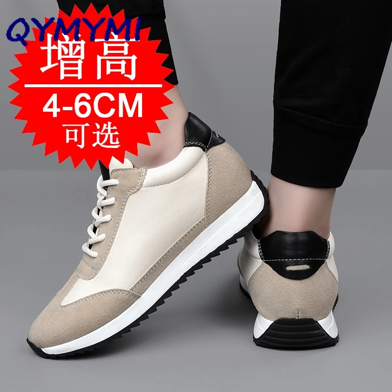 Men Fashionable casual style 6Cm Height Suitable Couples Running Casual Hidden Heel Sports Leisure Height-increasing Shoes