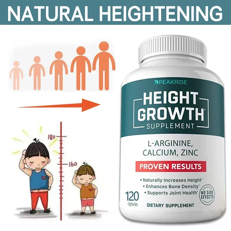 Natural Height Growth Maximizer for Kids, Teens and Adults Zinc and Calcium Increase Peak Height Supplement Bone Strength