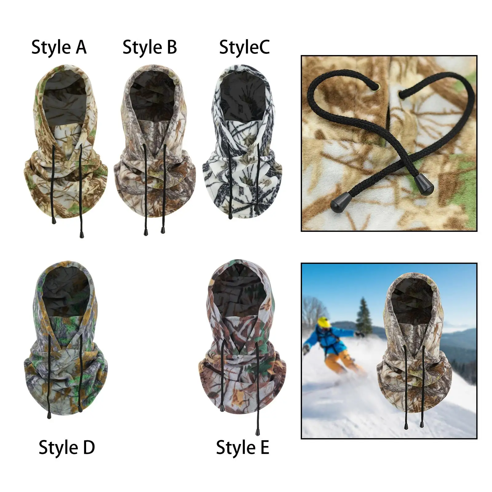 

Балаклава, лыжная теплая бандана с капюшоном, шарф, дышащая ветрозащитная зимняя одежда для