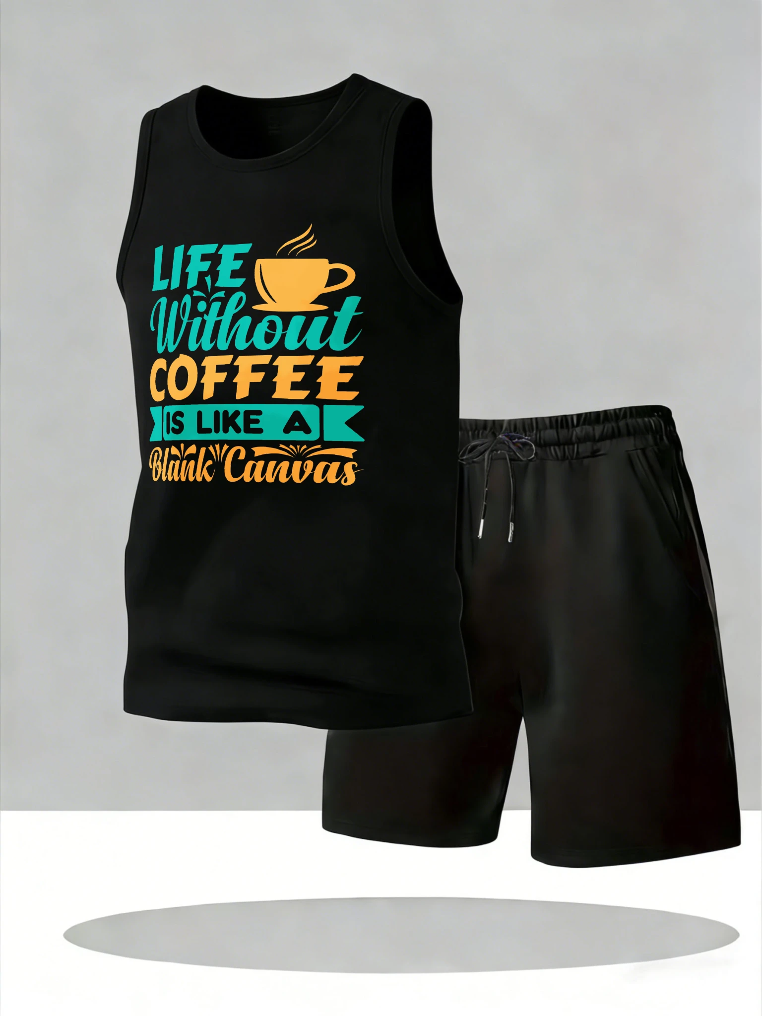 

Men's Tank Top Sets 2026 Summer Quick drying Sportswear men's tracksuit oversize seaside running crewneck sports Breathable