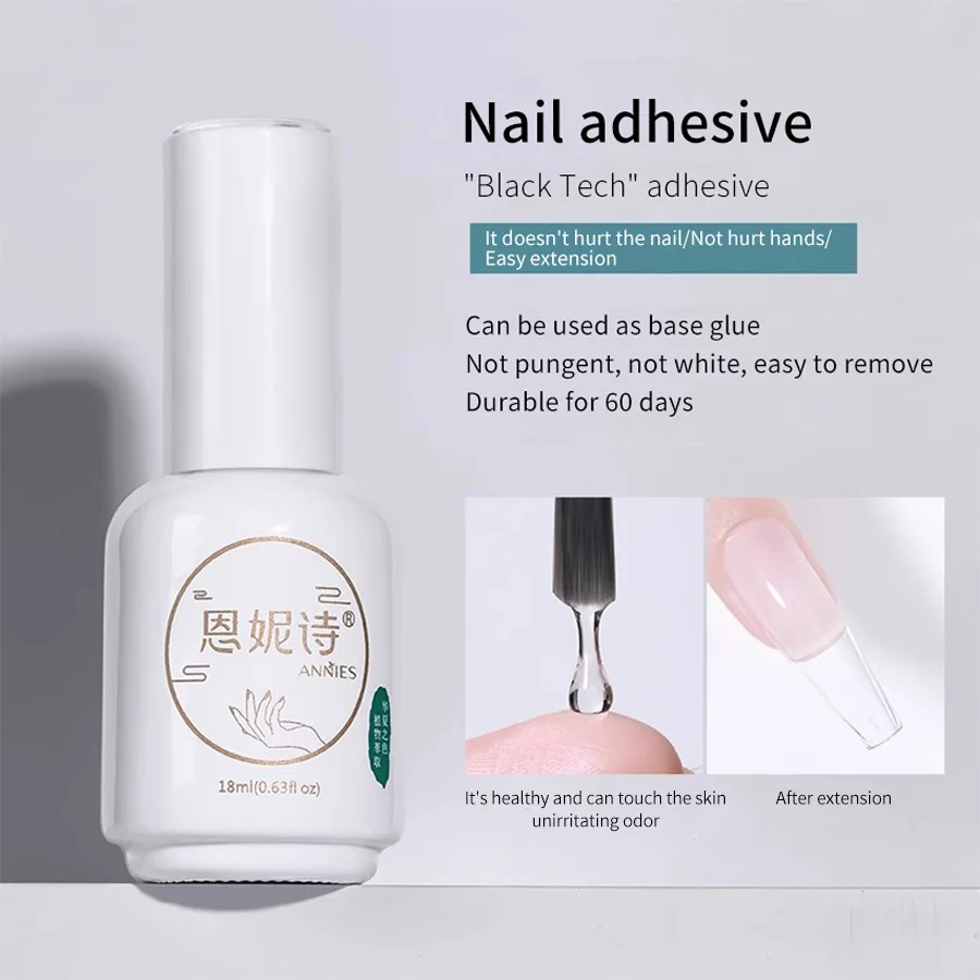 18ml Super Strong Nail Glue For False Nail Tips, Acrylic Nails,Press On Nails,Fake Nails Art Decoration Lasting Adhesion