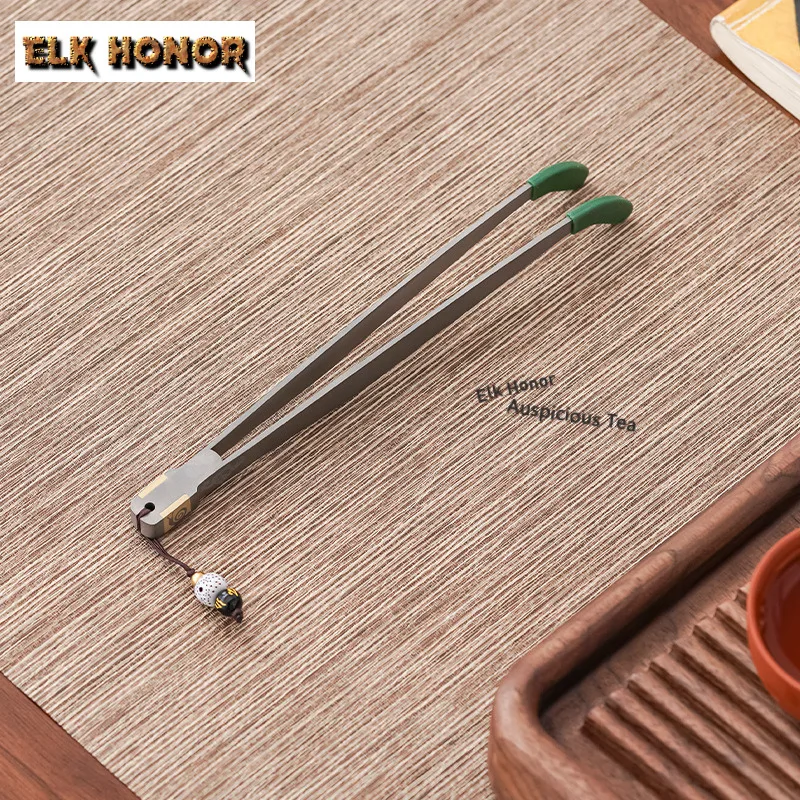 Pinzas de té de titanio puro, soporte creativo para bolsas de té, soporte para bolsas de té, Clip de té para pan tostado, encurtidos, té verde, artículos de té, adornos