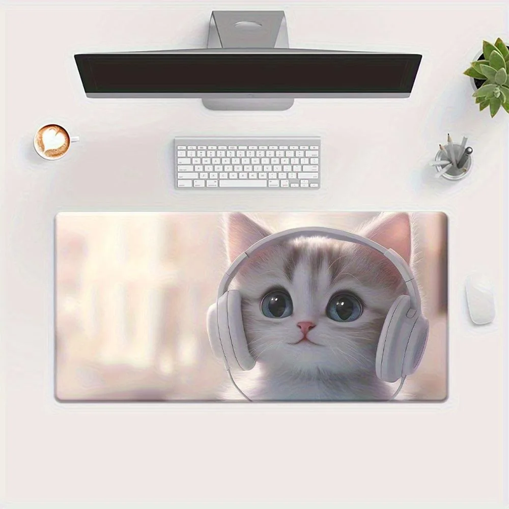 Tapis de souris/clavier mignon pour chat, avec base en caoutchouc antidérapante, accessoires de jeu, tapis de souris professionnel