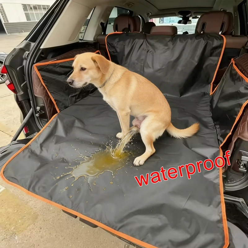 

Universal Pet Cargo Mat - Waterproof Trunk Liner for SUVs/Sedans - Extendable Anti-Slip & Scratch-Proof (Easy Wash)