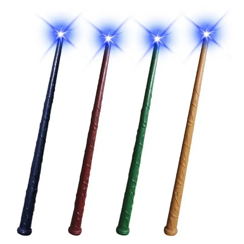 Light Up Magic Witch Wizard Wands Sound Illuminating Toy Wand For Kids Girls Boys Party Costume Cosplay Prop Accessories