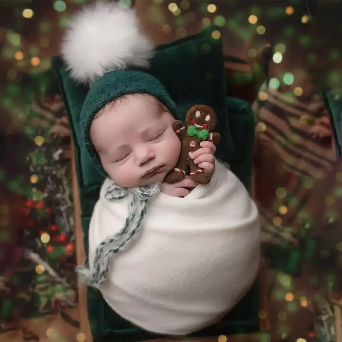 Bayi berpose membungkus fotografi baru lahir alat peraga lembut peregangan selimut rajut bungkus buatan tangan untuk bayi laki-laki perempuan Bebe Photoshoot