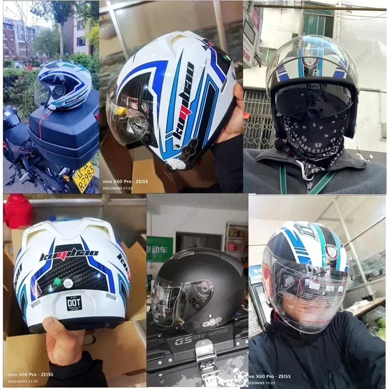 DOT Aprovado Open Face Motocicleta Capacete, Build-in Bluetooth Headset, fone de ouvido, forro destacável