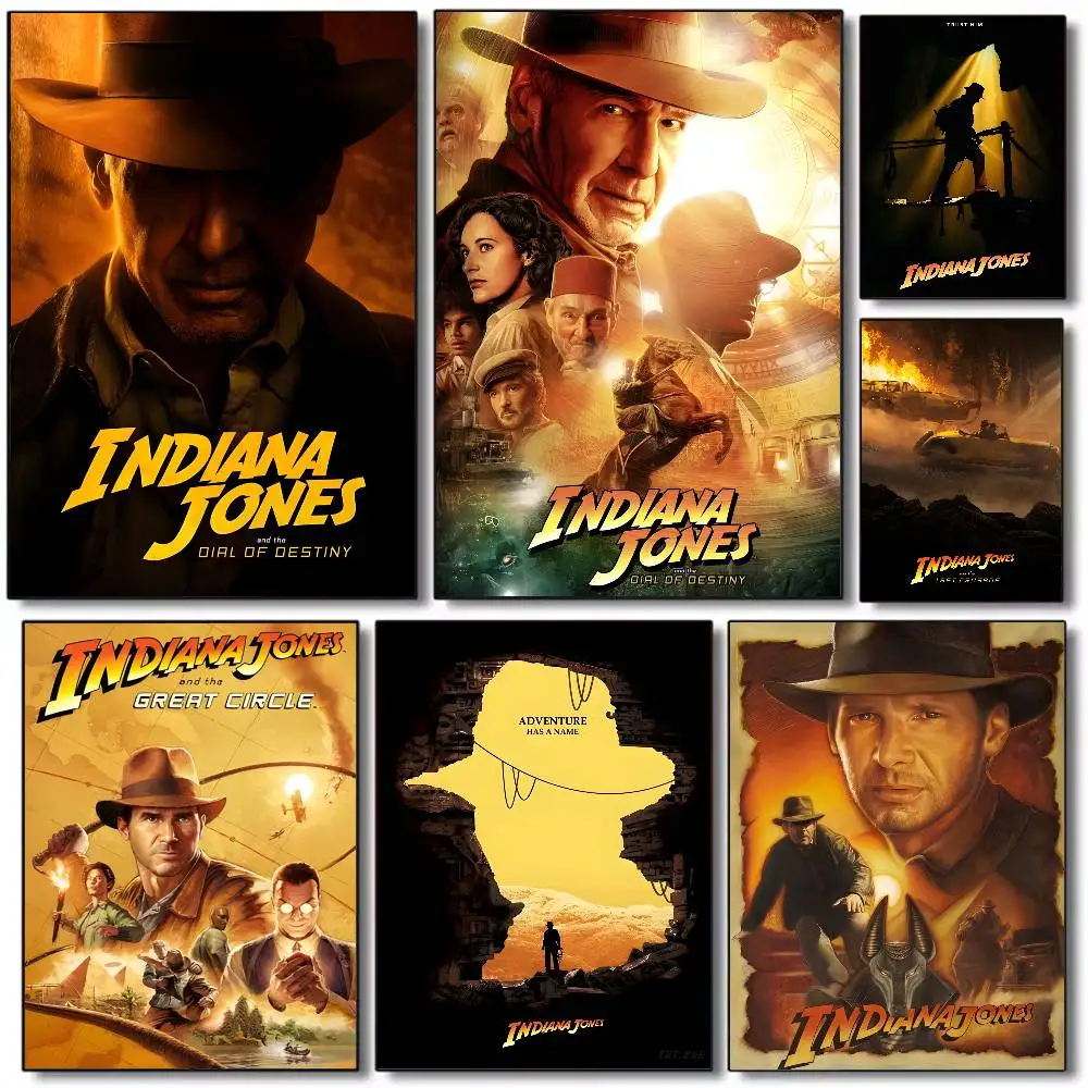 

Indiana J-Jones and the great circle Poster HD home decor sticky wall waterproof home living room bar aesthetic decor