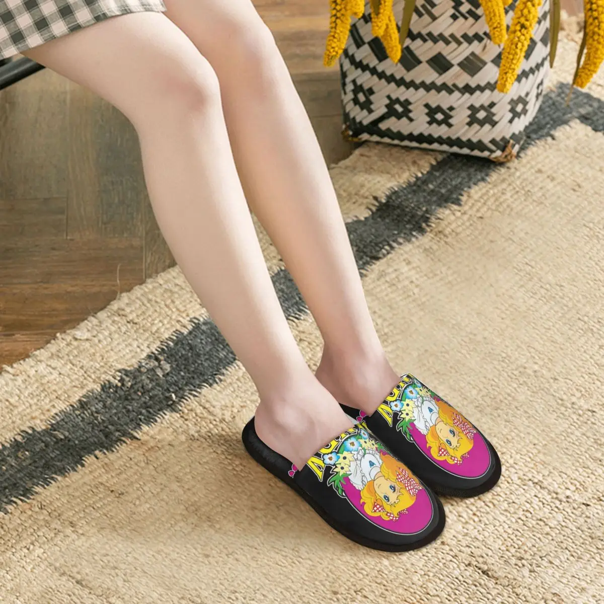 Candy Candy House Slippers Women Soft Memory Foam Anime Manga TV Slip On Hotel Slipper Shoes