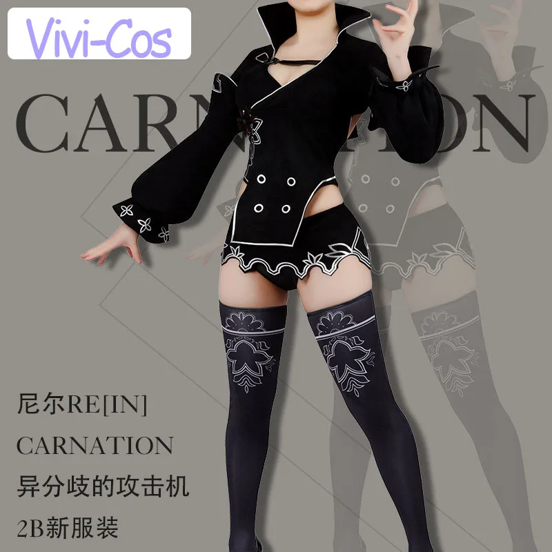 

Vivi-Cos Game NieR:Automata 2B Cosplay Costume Cute Balck Battle Uniform Unisex Activity Party Role Play Halloween New S-XXXL