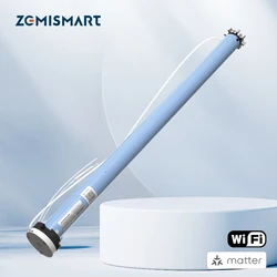 Zemismart Matter Over WiFi 2N Smart Curtain Motor for 37 38mm Tube Roller Shade Engine Google Home Alexa Homekit App Control