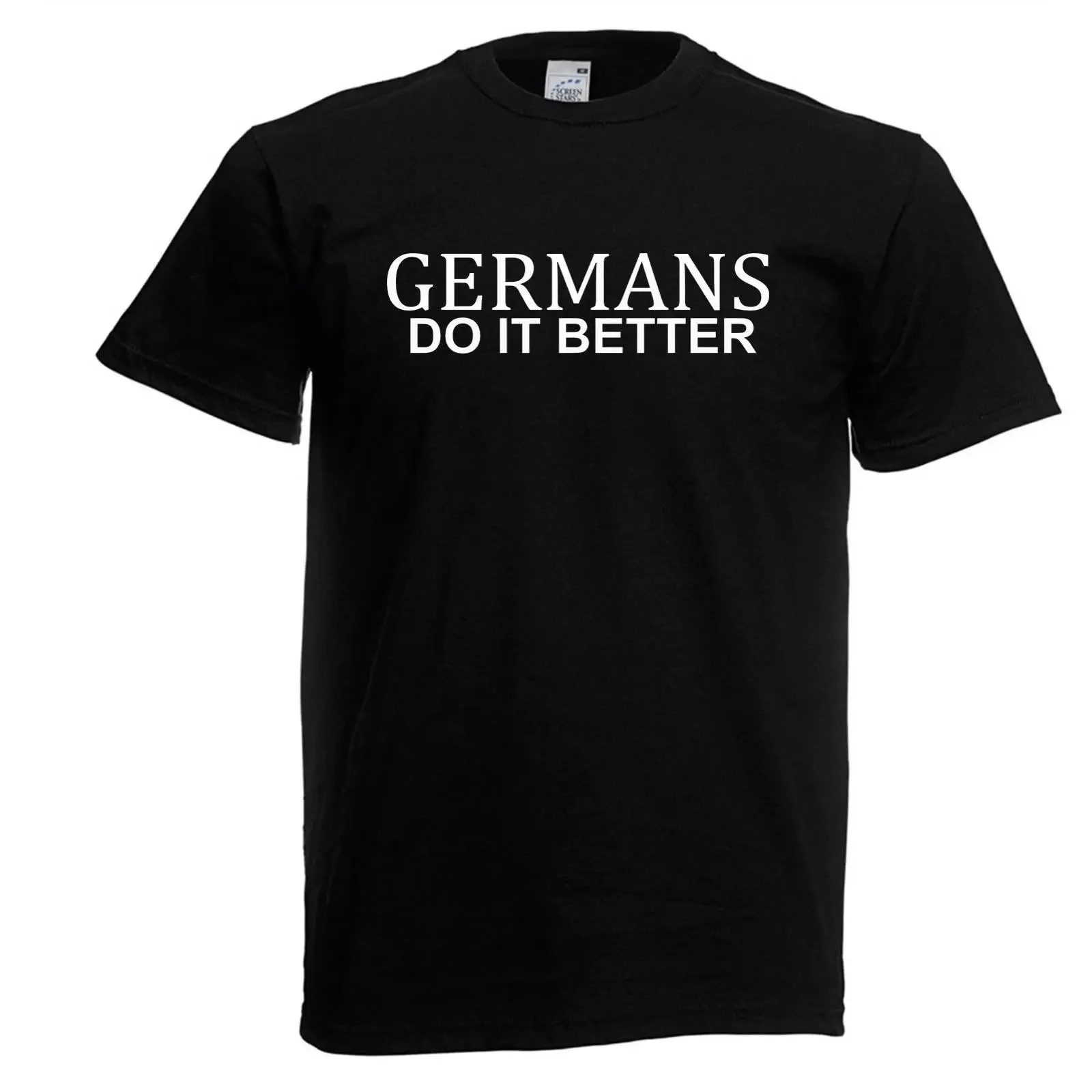 Camiseta negra con diseño 'Deutsche tun es besser' divertido, cita alemana de Alemania, estilo vintage, con efecto lavado, para hombre, elegante y suave.