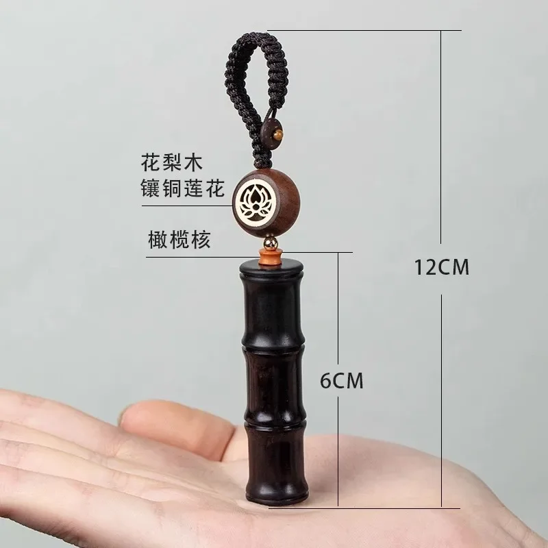 Festival Height Car Key Ring Blackwood Carved Bamboo Hand Pieces Simple Key Pendants Pendant Blackwood