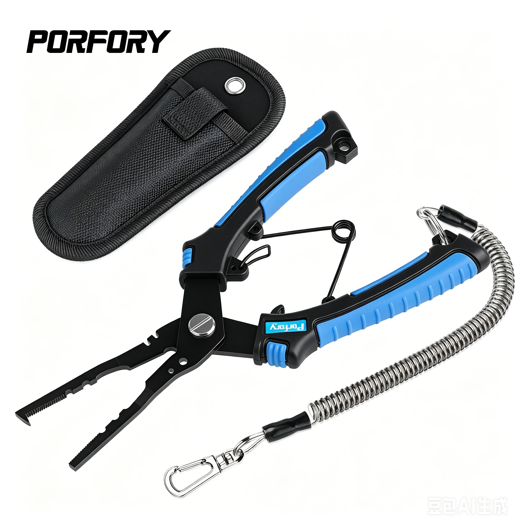 

Porfory YQ01 Fishing Pliers Braid Cutters 18cm Stainless Steel Fishing Split Ring Pliers Hook Remover Fishing Gear Tools