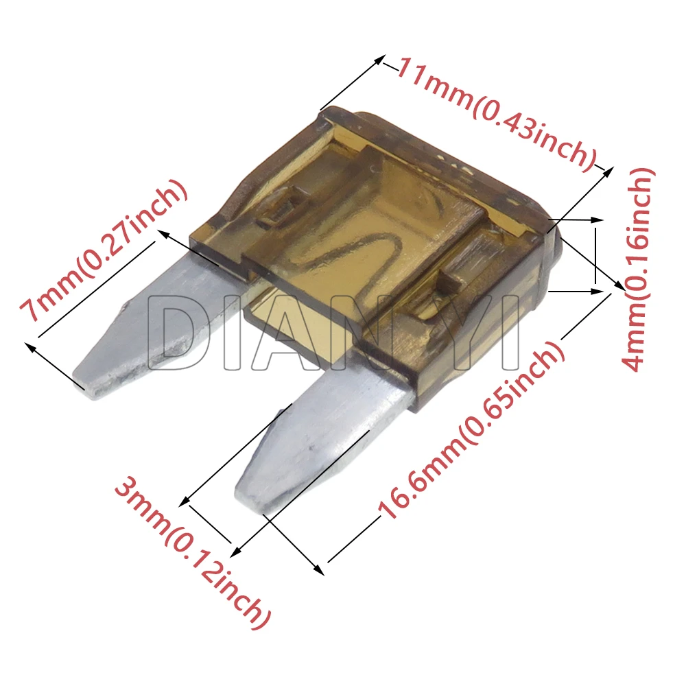 1 Set 4 Way AC Assembly Mini In-line Fuse Holder With Crimp Terminal Small Automobile Fuse Block Assembly Blade Type Fuses Box