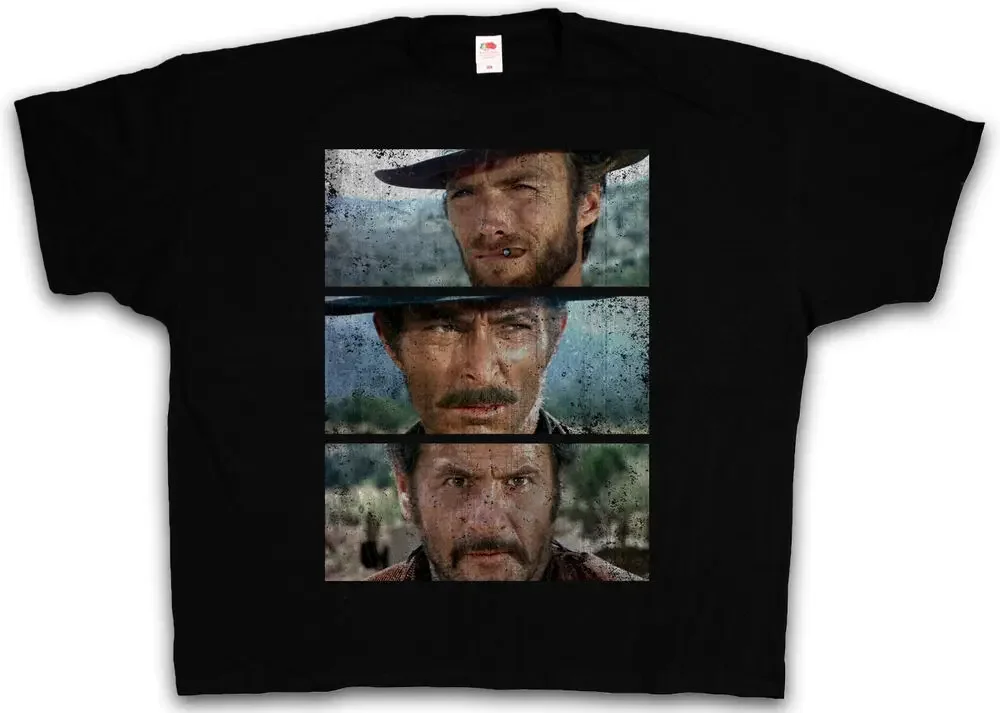 4XL 5XL хорошая плохая и уродливая футболка Western Eastwood US футболка XXXXXL XXXL