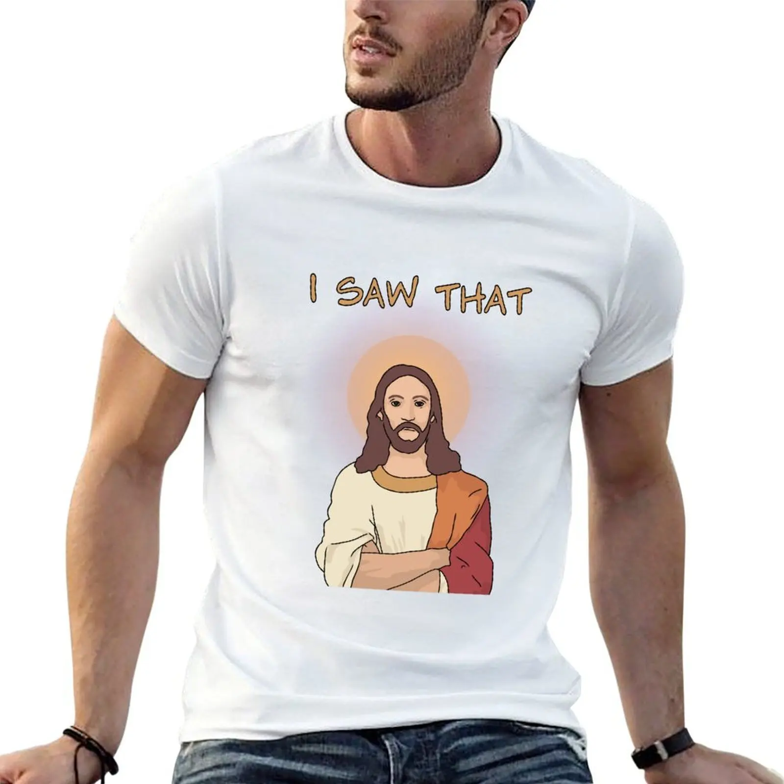 Jesus I Saw That Funny, Religious, Catholic Guilt T-Shirt t shirts for man slim fit man t shirt heavy cotton T-Shirt