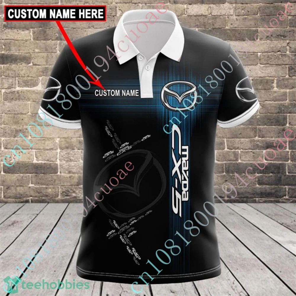 Mazda T Shirt For Men Harajuku Short Sleeve Top Unisex Clothing Anime Golf Wear Casual Polo Shirts And Blouses Custom Logo