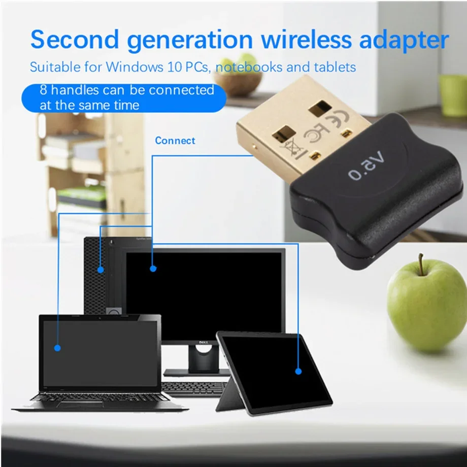 PzzPss USB Bluetooth 5.0  Adapter Transmitter for Pc Computer Receptor Laptop Earphone Audio Printer Data Dongle Receiver