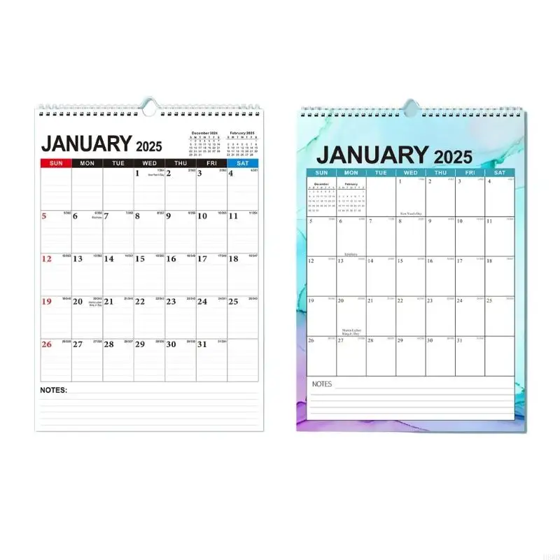2025 벽걸이 달력은 01/2025에서 06/2026에서 일일 월간 계획 일정을위한 월별 달력 플래너 H8WD